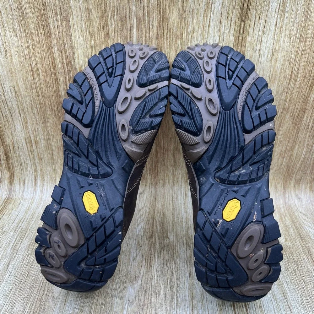 Merrell Moab Rover Men's Size 12 Kangaroo Brown Leather Slip On Vibram J21307